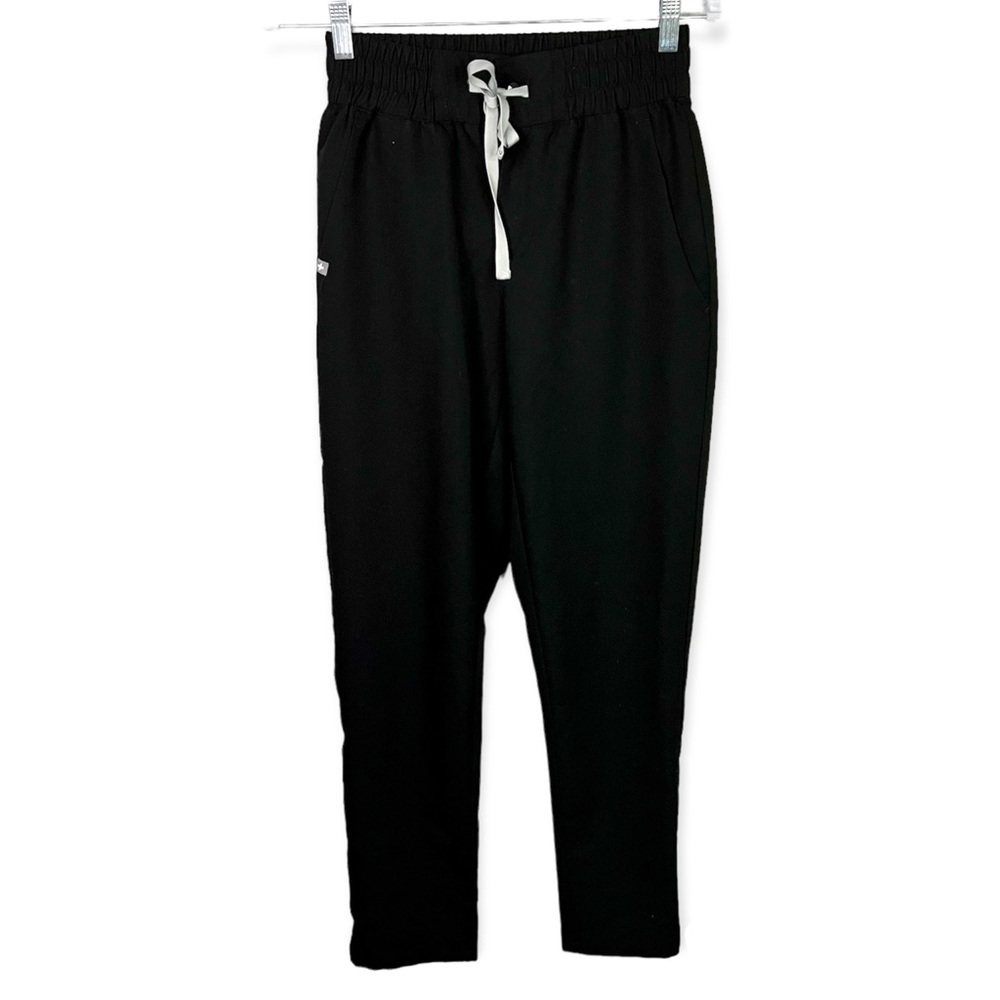 Figs Zamora High Waisted Jogger Scrub Pants Black XS